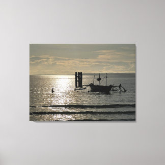 Toile Fisherman Boat at Sunrise