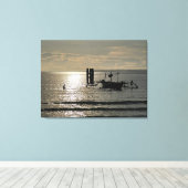 Toile Fisherman Boat at Sunrise (Insitu (Plancher de Bois))