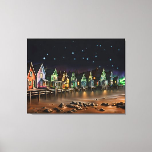 Toile Fisherman's Cove la nuit (Recto)