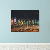 Toile Fisherman's Cove la nuit (Insitu (Plancher de Bois))