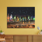 Toile Fisherman's Cove la nuit (Insitu(Salon))