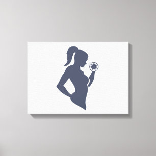 Toile Fitness girl levant haltère