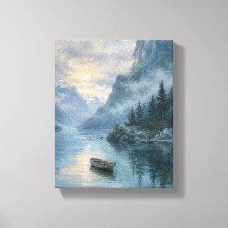 Toile Fjord de Jade à la première lumière Paysage côtier