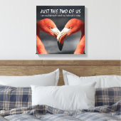 Toile Flamant chrétien RIEN QUE NOUS DEUX Écriture (Insitu(Chambre))