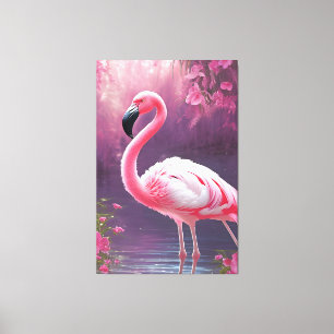 Toile Flamant rose