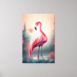 Toile Flamant rose