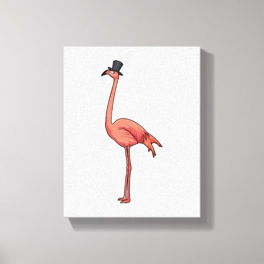 Toile Flamant rose avec Casquette (Recto)