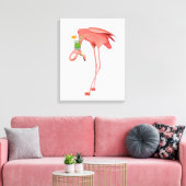 Toile Flamant rose avec Cocktail (Insitu(Salon))