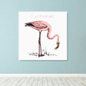 Toile Flamant rose Boire Martini Thunder_Cove (Insitu (Plancher de Bois))
