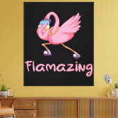 Toile Flamant rose cool Flamazing Dabbing (Insitu(Salon))