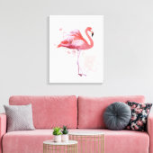 Toile Flamant rose de bouffée (Insitu(Salon))