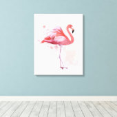 Toile Flamant rose de bouffée (Insitu (Plancher de Bois))