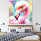 Toile Flamant rose Rainbow Birds 2 (Insitu(Chambre))