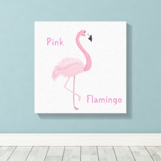 Toile Flamant rose rose (Insitu (Plancher de Bois))