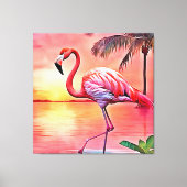 Toile Flamant rose rose (Recto)