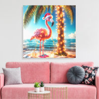 Flamant rose Rose De Noël Aux Lumières Tangées