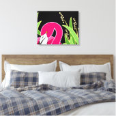 Toile Flamant rose rose stylisé (Insitu(Chambre))