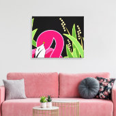 Toile Flamant rose rose stylisé (Insitu(Salon))