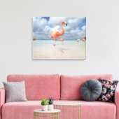 Toile Flamants roses Beach Aruba (Insitu(Salon))