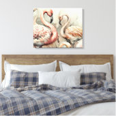 Toile Flamants roses design moderne et décoratif (Insitu(Chambre))