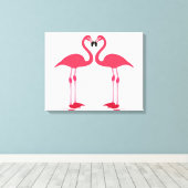 Toile Flamants roses jumeaux (Insitu (Plancher de Bois))