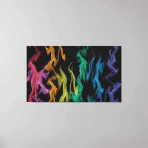 Toile Flames arc-en-ciel
