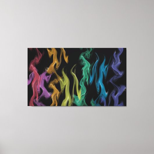 Toile Flames arc-en-ciel (Recto)