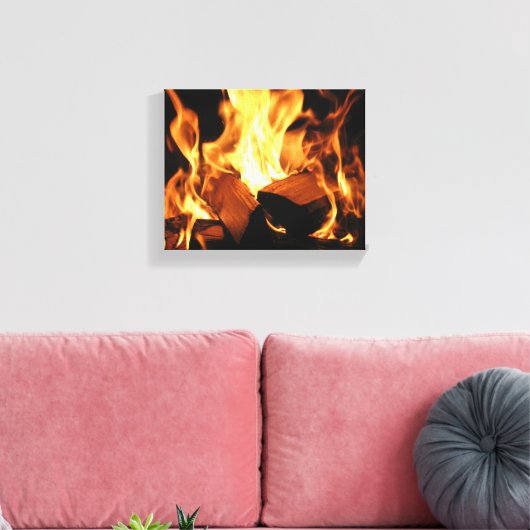 Toile Flames on Burning Logs (Insitu(Salon))