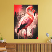 Toile Flamingo Canvas Wall Art (Insitu(Salon))