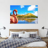 Toile Flamingo des Caraïbes à St kitts Triptych (Insitu(Chambre))