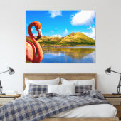 Toile Flamingo des Caraïbes à St kitts Triptych (Insitu(Chambre))