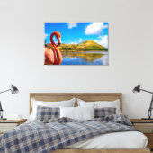 Toile Flamingo des Caraïbes à St kitts Triptych (Insitu(Chambre))
