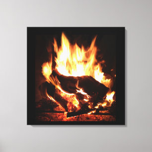 Toile Flamme de cheminée