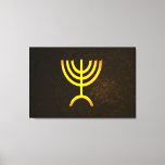 Toile Flamme de Menorah<br><div class="desc">Un rendu numérique de la menorah juive à sept branches (hébreu : מְ וֹ נ רָ ‎). Ajoutez votre propre texte. La menorah à sept branches, utilisée dans le sanctuaire portatif mis en place par Moïse dans le désert et plus tard dans le Temple de Jérusalem, est un symbole du...</div>