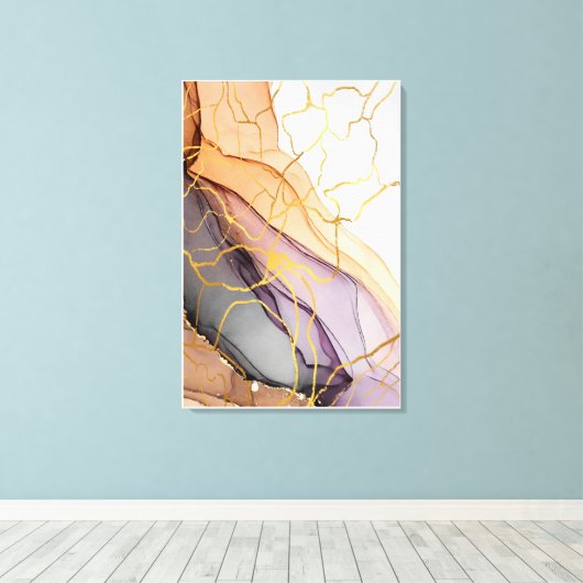 Toile Flammes d'art en marbre de nostalgie des teintes b (Insitu (Plancher de Bois))