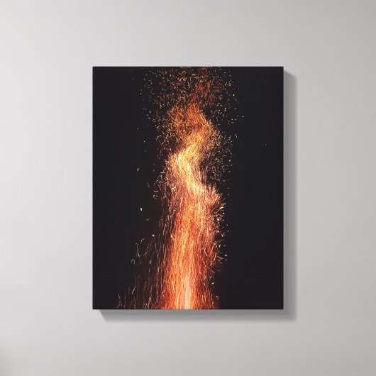Toile Flammes de bonfire étincelles Photographie d'origi (Recto)