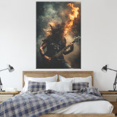 Toile Flammes de Rockstar (Insitu(Chambre))