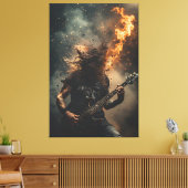Toile Flammes de Rockstar (Insitu(Salon))