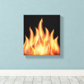 Toile flammes vectorielles1- FLAMMES CHAUDES À FEU BRÛLA (Insitu (Plancher de Bois))