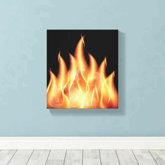 Toile flammes vectorielles1- FLAMMES CHAUDES À FEU BRÛLA (Insitu (Plancher de Bois))