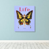 Toile Flapper Butterfly Flying Woman Illustration (Insitu (Plancher de Bois))