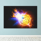 Toile Flare solaire de la Star EV Lacertae EV Lac (Insitu (Plancher de Bois))