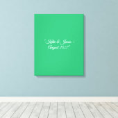 Toile Flat Mint Green Background – Wedding Design (Insitu (Plancher de Bois))