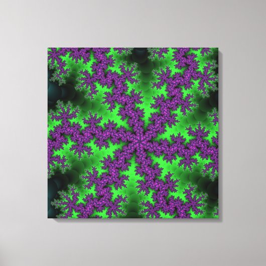 Toile Flèche de neige verte et violette (Recto)