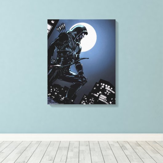 Toile Flèche | Flèche verte au clair de lune (Insitu (Plancher de Bois))