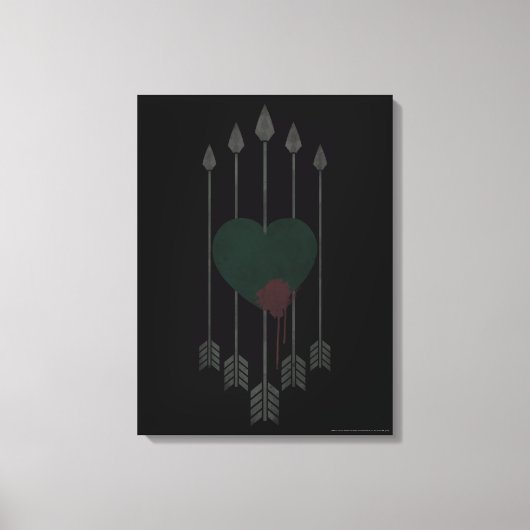 Toile Flèche | Flèches percutées dans le coeur (Recto)