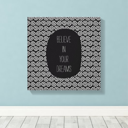 Toile Flèches noires et blanches (Insitu (Plancher de Bois))