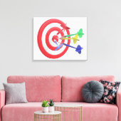 Toile fléchettes frappant le centre du tableau de bord (Insitu(Salon))
