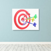 Toile fléchettes frappant le centre du tableau de bord (Insitu (Plancher de Bois))