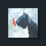 Toile Fleur à souder de chats noirs<br><div class="desc">Animaux</div>